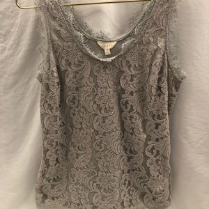 Grey sleeveless blouse